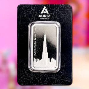 50 GM AURIZ, 999, 24K, SILVER BAR